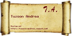 Tuzson Andrea névjegykártya