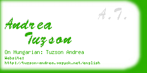 andrea tuzson business card